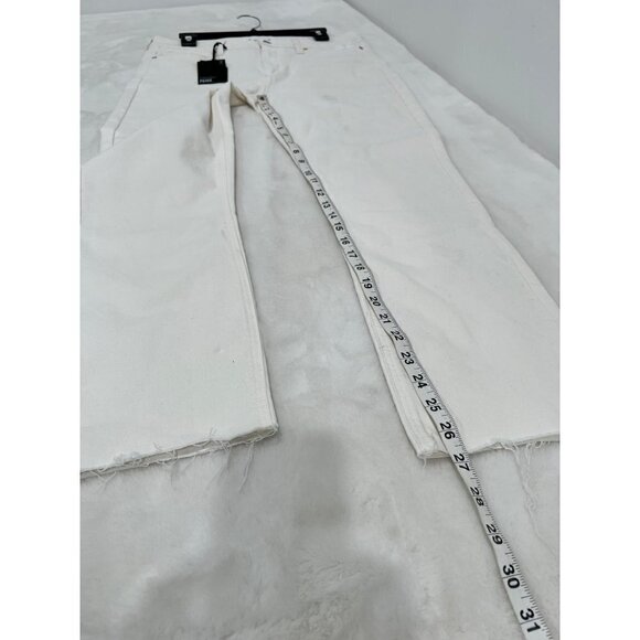 New PAIGE Size 31 Cindy - Tonal Ecru Double Back Belt Loop off-white **Stain** - Picture 9 of 14